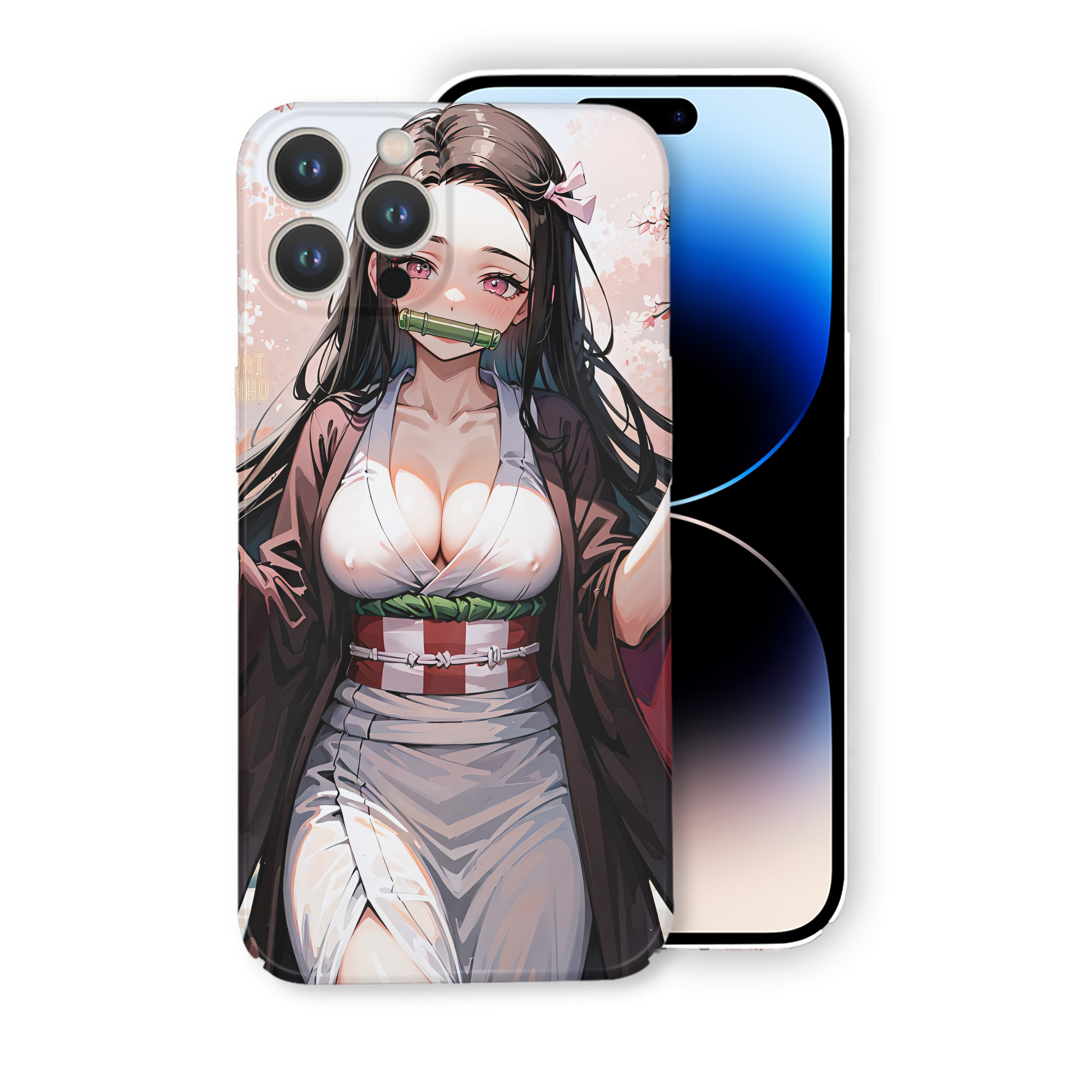 （画像用） 鬼滅の刃（きめつのやいば）竈門 禰󠄀豆子／かまど ねずこ Kamado Nezuko 【iPhone 14シリーズ対応】ハードケース